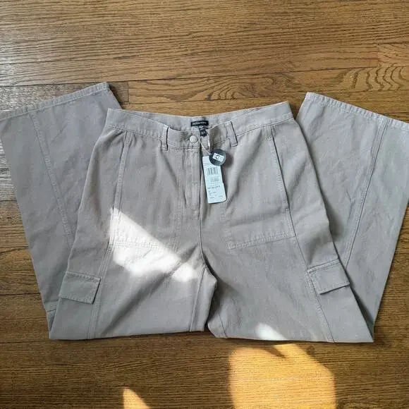 Eileen Fisher Organic Cotton Wide Leg Cargo Pant Size Medium NWT - Picture 3 of 10